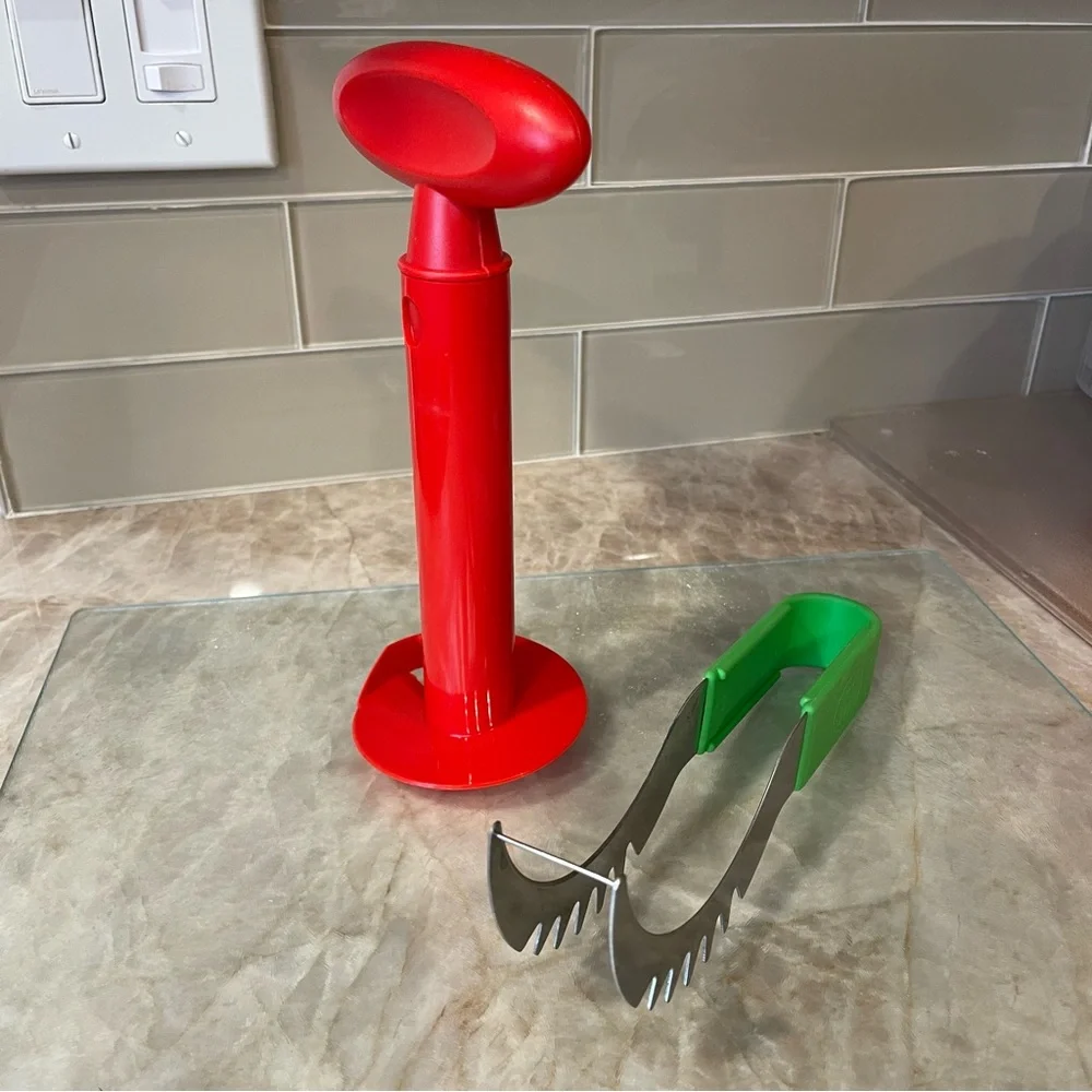 Red Pineapple Corer and Green Watermelon Slicer